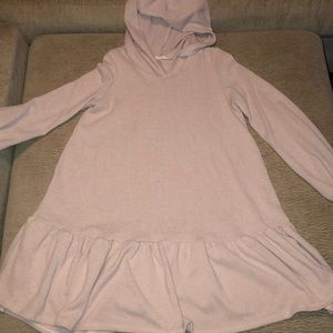 Hooded oversize shirt